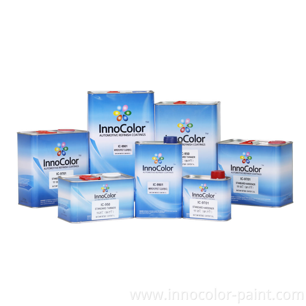 Innocolor Series 1K Aluminium Colors Automotive Refinish Spray Paint Basecoat with Clear Coat